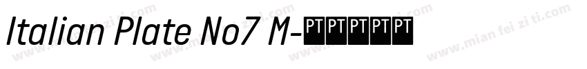 Italian Plate No7 M字体转换